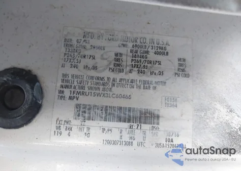 2003 Ford Expedition Xlt from USA, damaged, VIN 1FMRU15WX3LC60466